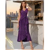 image:imageBeryLove Sequin Formal Wedding Guest Prom Cocktail Party Long Ruffle Dresses Sparkly Evening Mother of The Bride DressPurple