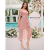 image:imageBeryLove Sequin Formal Wedding Guest Prom Party Dress Off Shoulder Cocktail Sparkly Midi Evening DressBlush