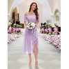 image:imageBeryLove Sequin Formal Wedding Guest Prom Party Dress Off Shoulder Cocktail Sparkly Midi Evening DressLavender
