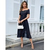image:imageBeryLove Sequin Formal Wedding Guest Prom Party Dress Off Shoulder Cocktail Sparkly Midi Evening DressNavy