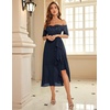 image:imageBeryLove Sequin Formal Wedding Guest Prom Party Dress Off Shoulder Cocktail Sparkly Midi Evening DressNavy