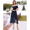 image:imageBeryLove Sequin Formal Wedding Guest Prom Party Dress Off Shoulder Cocktail Sparkly Midi Evening DressNavy