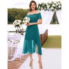 image:imageBeryLove Sequin Formal Wedding Guest Prom Party Dress Off Shoulder Cocktail Sparkly Midi Evening DressPeacockgreen