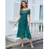 image:imageBeryLove Sequin Formal Wedding Guest Prom Party Dress Off Shoulder Cocktail Sparkly Midi Evening DressPeacockgreen