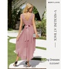 image:imageBeryLove Summer Wedding Guest Formal Cocktail Dresses Sequin Prom Party Lace High Low Bridesmaid Elegant DressBlush
