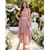 image:imageBeryLove Summer Wedding Guest Formal Cocktail Dresses Sequin Prom Party Lace High Low Bridesmaid Elegant DressBlush