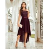 image:imageBeryLove Summer Wedding Guest Formal Cocktail Dresses Sequin Prom Party Lace High Low Bridesmaid Elegant DressBurgundy Sequin
