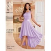 image:imageBeryLove Summer Wedding Guest Formal Cocktail Dresses Sequin Prom Party Lace High Low Bridesmaid Elegant DressLavender