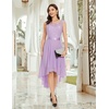 image:imageBeryLove Summer Wedding Guest Formal Cocktail Dresses Sequin Prom Party Lace High Low Bridesmaid Elegant DressLavender Sequin