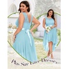 image:imageBeryLove Summer Wedding Guest Formal Cocktail Dresses Sequin Prom Party Lace High Low Bridesmaid Elegant DressLight Blue