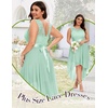 image:imageBeryLove Summer Wedding Guest Formal Cocktail Dresses Sequin Prom Party Lace High Low Bridesmaid Elegant DressLight Green