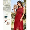 image:imageBeryLove Summer Wedding Guest Formal Cocktail Dresses Sequin Prom Party Lace High Low Bridesmaid Elegant DressRed Sequin