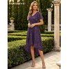 image:imageBeryLove Women Sequin Formal Cocktail Dress Aline Short Sleeve Wedding Guest Midi Evening DressPurple
