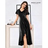 image:imageBeryLove Women Sequin Formal Party Dress Wedding Guest Cocktail Long Evening DressesBlack Ruffle
