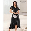 image:imageBeryLove Women Sequin Formal Party Dress Wedding Guest Cocktail Long Evening DressesBlack Ruffle