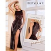 image:imageBeryLove Womens Formal Sequin Wedding Guest Dress Sparkly Long Prom Evening DressesBurgundy
