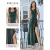 image:imageBeryLove Womens Formal Sequin Wedding Guest Dress Sparkly Long Prom Evening DressesDarkgreen