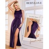 image:imageBeryLove Womens Formal Sequin Wedding Guest Dress Sparkly Long Prom Evening DressesPurple