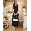 image:imageBeryLove Womens Formal Wedding Guest Slit Dress Classy Sleeveless Long Prom Gala DressesBlack