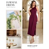 image:imageBeryLove Womens Formal Wedding Guest Slit Dress Classy Sleeveless Long Prom Gala DressesBurgundy