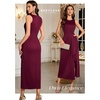 image:imageBeryLove Womens Formal Wedding Guest Slit Dress Classy Sleeveless Long Prom Gala DressesBurgundy