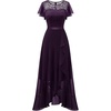 image:imageBeryLove Formal Dresses for Women 2026 Wedding Guest with Slit Cocktail Elegant Lace Long Prom DressGrape