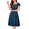image:imageBeryLove Prom Dress for Teens Sequin Formal Party Dress with Flutter Short Sleeves for Wedding amp Cocktail Evening EventsDarkblue
