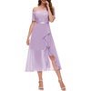 image:imageBeryLove Sequin Formal Wedding Guest Prom Party Dress Off Shoulder Cocktail Sparkly Midi Evening DressLavender
