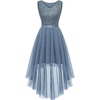 Tulle Sequin Grey Blue