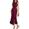 image:imageBeryLove Womens Formal Wedding Guest Slit Dress Classy Sleeveless Long Prom Gala DressesBurgundy