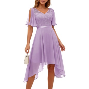 image:imageBeryLove Cocktail Formal Party Dress Bridesmaid Wedding Guest A Line Lace Elegant Flowy Prom DressesLavender