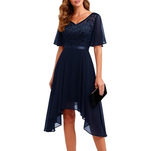 image:imageBeryLove Cocktail Formal Party Dress Bridesmaid Wedding Guest A Line Lace Elegant Flowy Prom DressesNavy