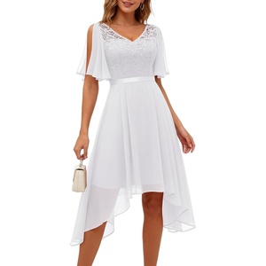 image:imageBeryLove Cocktail Formal Party Dress Bridesmaid Wedding Guest A Line Lace Elegant Flowy Prom DressesWhite