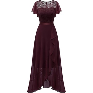 image:imageBeryLove Formal Dresses for Women 2026 Wedding Guest with Slit Cocktail Elegant Lace Long Prom DressBurgundy