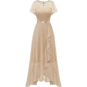 image:imageBeryLove Formal Dresses for Women 2026 Wedding Guest with Slit Cocktail Elegant Lace Long Prom DressChampagne