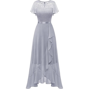 image:imageBeryLove Formal Dresses for Women 2026 Wedding Guest with Slit Cocktail Elegant Lace Long Prom DressGrey