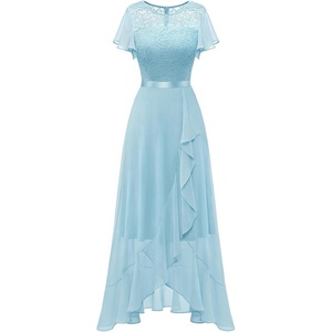 image:imageBeryLove Formal Dresses for Women 2026 Wedding Guest with Slit Cocktail Elegant Lace Long Prom DressLight Blue