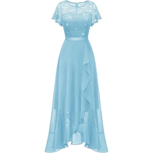 image:imageBeryLove Formal Dresses for Women 2026 Wedding Guest with Slit Cocktail Elegant Lace Long Prom DressLight Blue Sequin