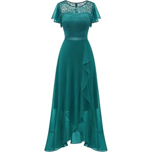 image:imageBeryLove Formal Dresses for Women 2026 Wedding Guest with Slit Cocktail Elegant Lace Long Prom DressPeacockgreen