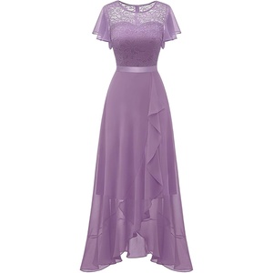 image:imageBeryLove Formal Dresses for Women 2026 Wedding Guest with Slit Cocktail Elegant Lace Long Prom DressPurple