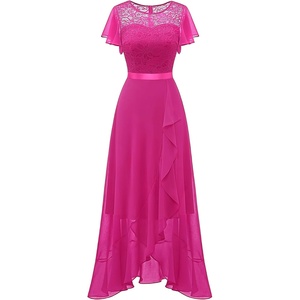 image:imageBeryLove Formal Dresses for Women 2026 Wedding Guest with Slit Cocktail Elegant Lace Long Prom DressRose