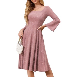 image:imageBeryLove Prom Dress for Teens Sequin Formal Party Dress with Flutter Short Sleeves for Wedding amp Cocktail Evening EventsLong Sleeve Blush