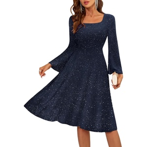 image:imageBeryLove Prom Dress for Teens Sequin Formal Party Dress with Flutter Short Sleeves for Wedding amp Cocktail Evening EventsLong Sleeve Darkblue