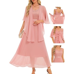 image:imageBeryLove Summer Formal Wedding Guest Prom Dresses Sequin Cocktail Evening Lace Elegant Mother of The Bride DressBblush