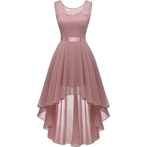 image:imageBeryLove Summer Wedding Guest Formal Cocktail Dresses Sequin Prom Party Lace High Low Bridesmaid Elegant DressBlush