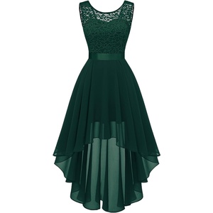image:imageBeryLove Summer Wedding Guest Formal Cocktail Dresses Sequin Prom Party Lace High Low Bridesmaid Elegant DressDarkgreen