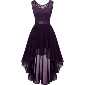 image:imageBeryLove Summer Wedding Guest Formal Cocktail Dresses Sequin Prom Party Lace High Low Bridesmaid Elegant DressGrape