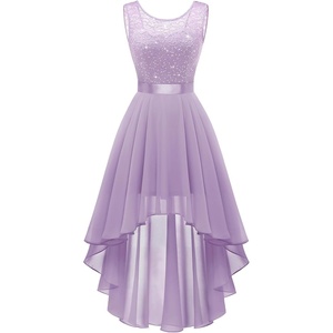 image:imageBeryLove Summer Wedding Guest Formal Cocktail Dresses Sequin Prom Party Lace High Low Bridesmaid Elegant DressLavender Sequin