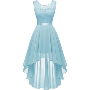 image:imageBeryLove Summer Wedding Guest Formal Cocktail Dresses Sequin Prom Party Lace High Low Bridesmaid Elegant DressLight Blue