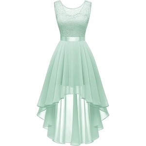 image:imageBeryLove Summer Wedding Guest Formal Cocktail Dresses Sequin Prom Party Lace High Low Bridesmaid Elegant DressLight Green
